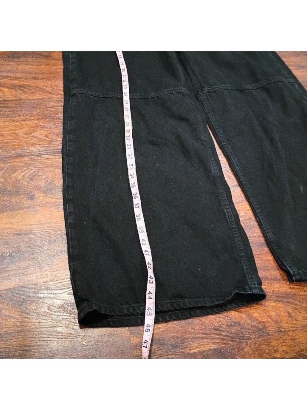 Gap Baggy Mid Rise Ultrasoft Black Denim Wide-Leg Jeans 31/12T - Picture 10 of 12